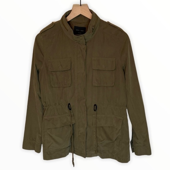 Love Tree Jackets & Blazers - Love Tree olive army green light weight jacket